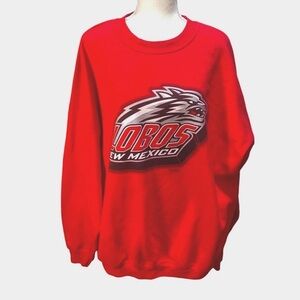 Vintage 90s University New Mexico LOBOS Sweatshirt Crewneck Size 3X